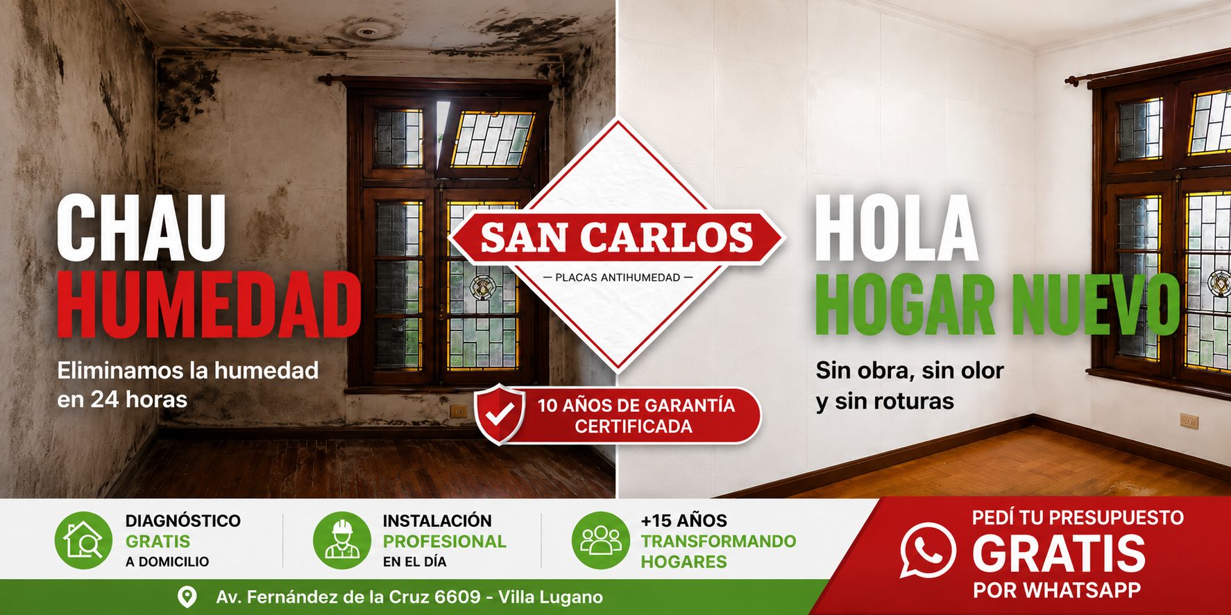 Placas decorativas antihumedad para paredes